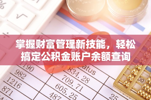 乐山掌握财富管理新技能，轻松搞定公积金账户余额查询