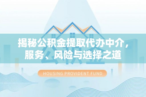 乐山揭秘公积金提取代办中介，服务、风险与选择之道