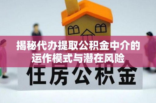 乐山揭秘代办提取公积金中介的运作模式与潜在风险